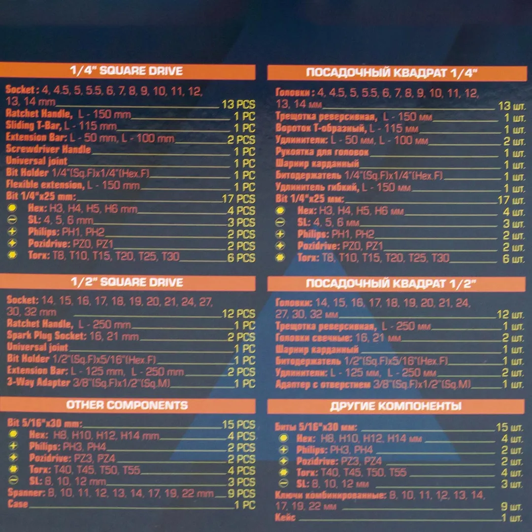 Набор инструментов 82 пр 1/4''&1/2'' 6-гр SIGMATOOL Sigmatool-4821-5