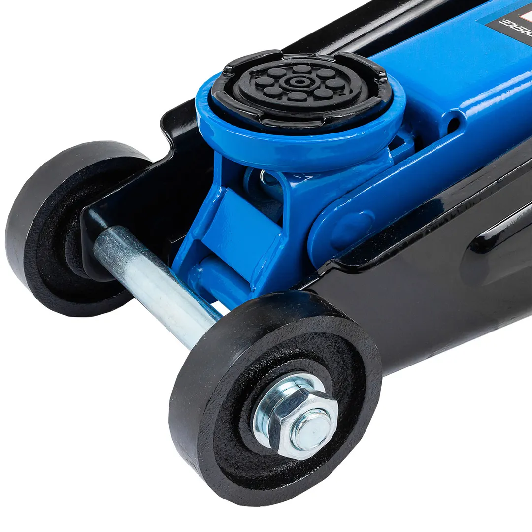 Домкрат подкатной гидравлический с вращающейся ручкой узкая база 3 т, 130-410 мм, Forsage F-T83003C