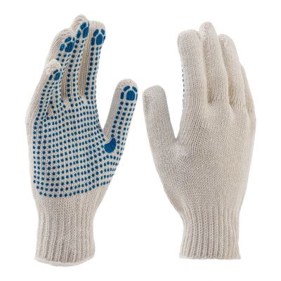 Перчатки х/б, ПВХ покрытие, ''Точка'', 7 класс Сибртех 67703