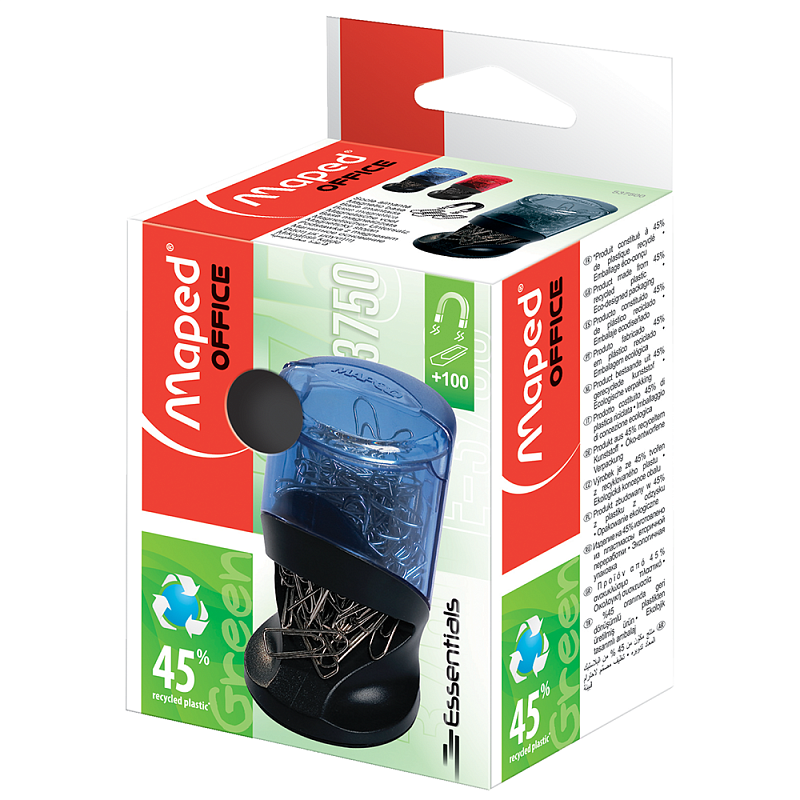 Подставка для скрепок магнитная Maped, 117x70x53 мм, ассорти