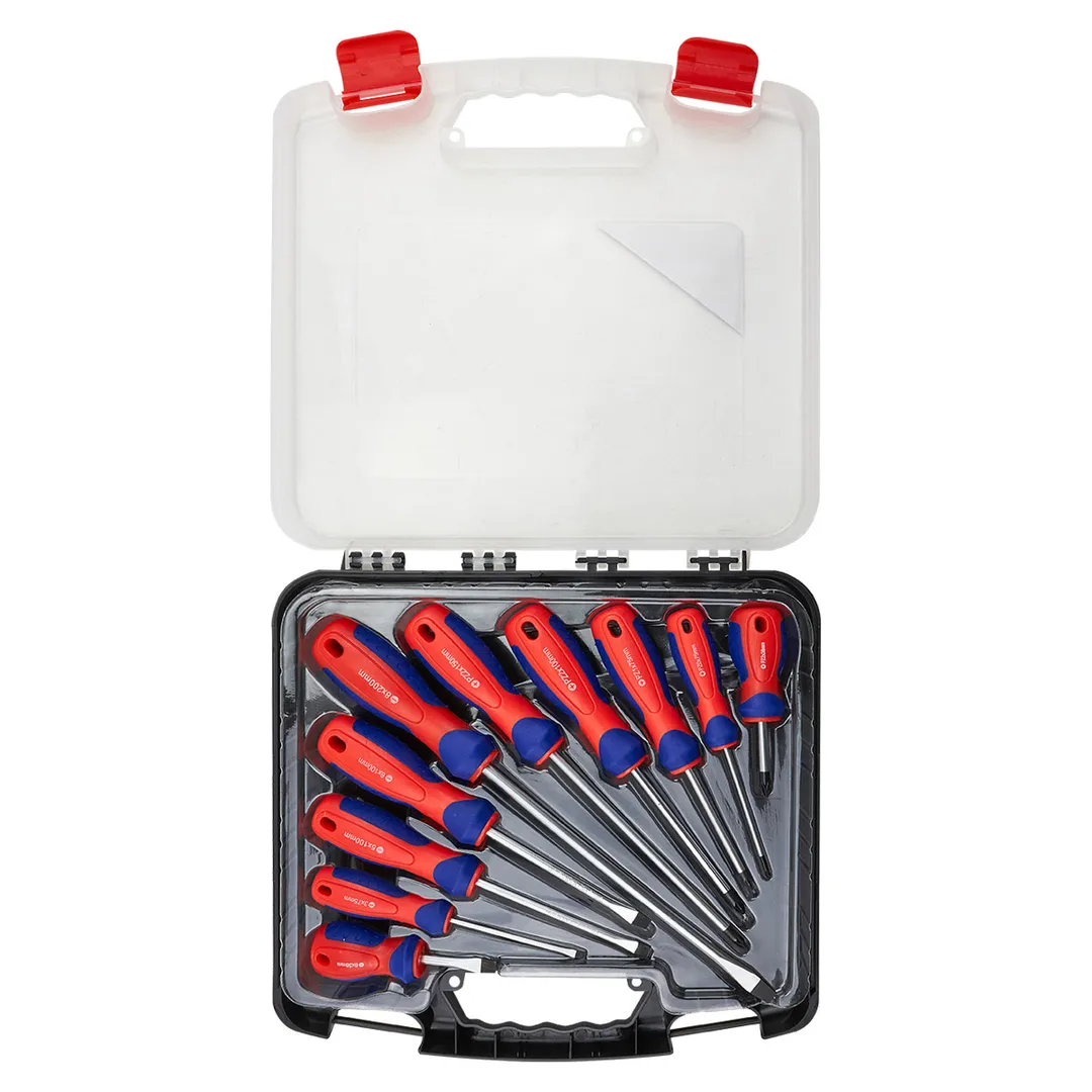 Набор отверток SL, PZ 10 пр YATAFORCE YF-7010C