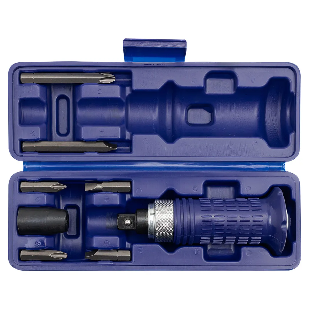 Отвертка ударная с набором бит PH, SL и адаптером 8 пр YATAFORCE YF-5064E