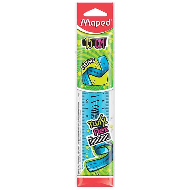 Линейка Maped "Twist n Flex", 15 см, ассорти