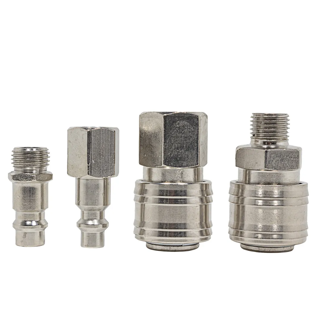 Набор быстроразъемных соединений, "папа"/"мама"-внутр./наруж. резьба 1/4", 4 пр. ForceKraft FK-SE14-4