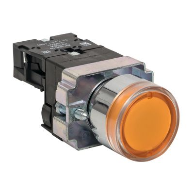 Кнопка BA51 с подсветкой 230В желтая NO EKF PROxima xb2-bw51-230