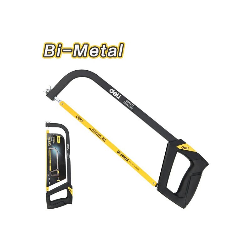 Ножовка по металлу Deli YS EDL353012, 300 мм, желтый, черный