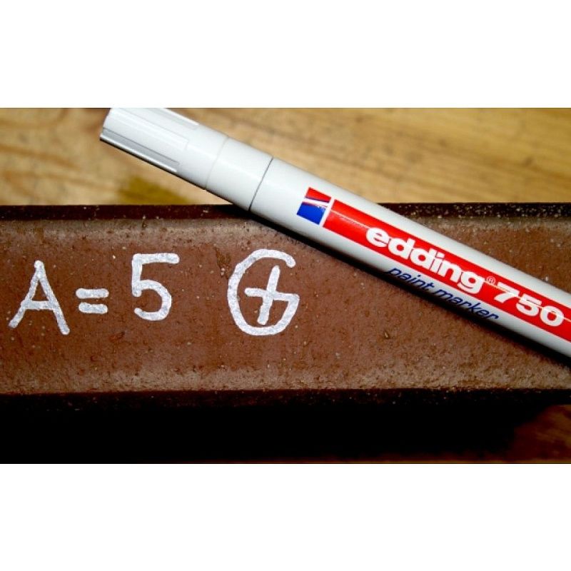 Маркер перманентный на нитрокраске Edding "750", красный