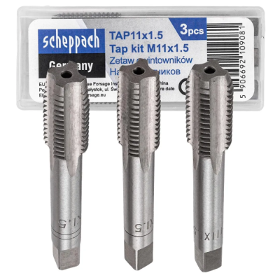 Метчик M11x1,5 3 шт Scheppach Sch-TAP11x1.5