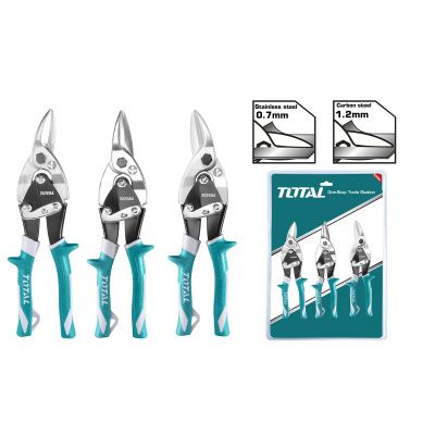 Набор ножниц по металлу 250 мм, прямой, правый, левый рез, 3 пр TOTAL THT520106K