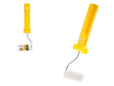 Валик VELOURSс ручкой, бежевый, нанесение лаков STARTUL MASTER