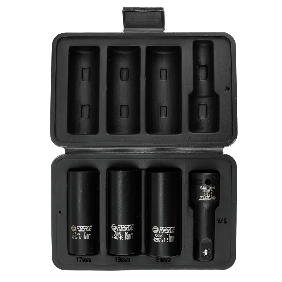 Набор ударных головок-экстракторов 17-21 мм 1/2'' 6-гр 4 пр Forsage F-4267