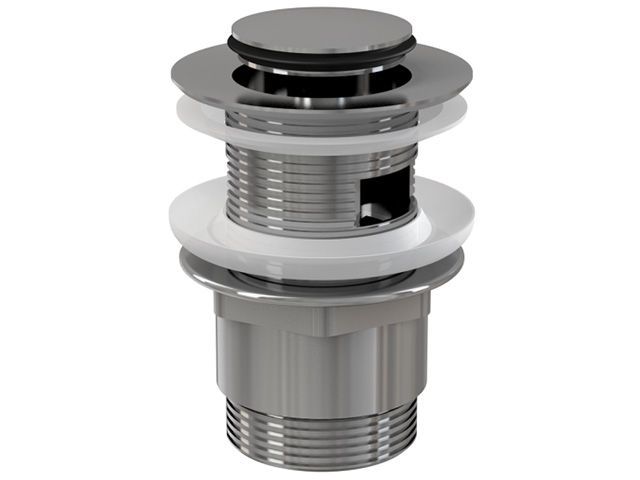 Водослив для умывальника click/clack 5/4, цельнометаллический с малой заглушкой, Alcaplast A39