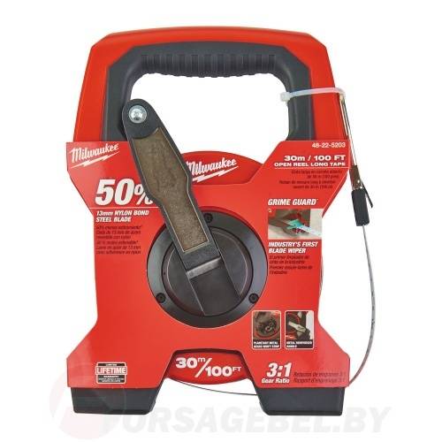 Длинная рулетка в открытом корпусе LTO 30м/100ft Milwaukee 48225203
