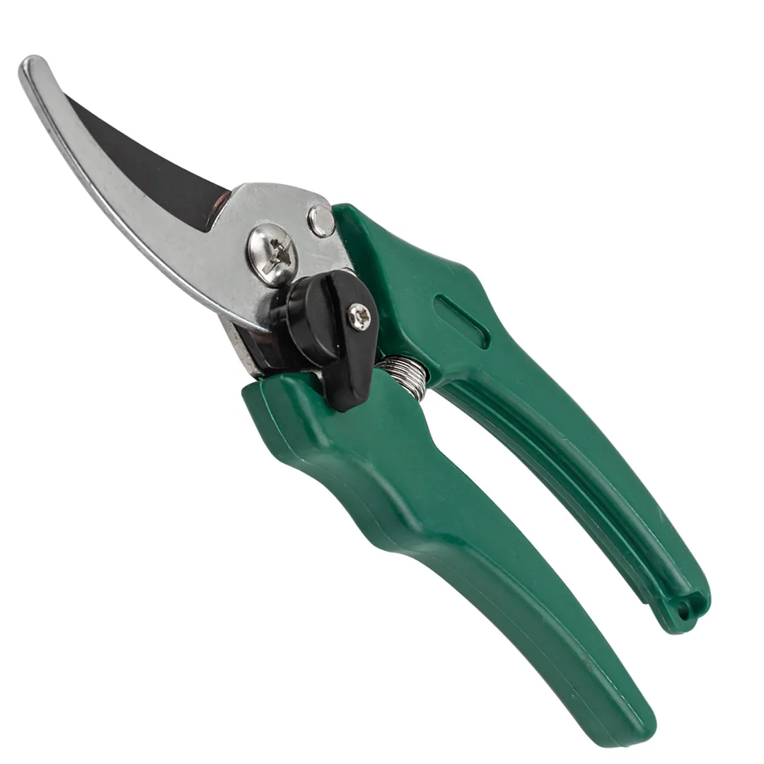 Секатор садовый с боковой фиксацией и пластиковыми рукоятками, L-190 мм, WMC TOOLS WMC-TG1306041-C
