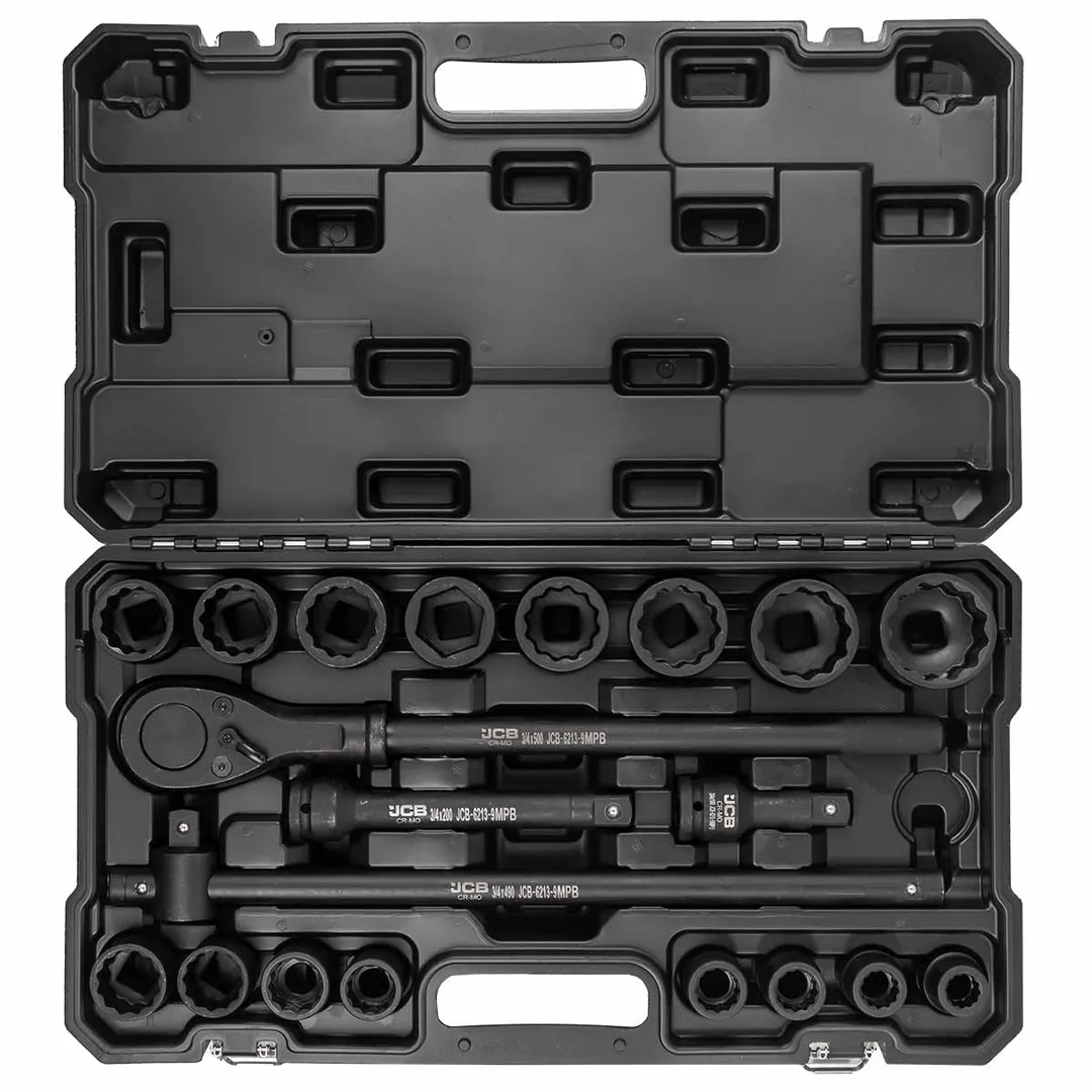 Набор инструментов ударных 21 пр. 3/4'' 12-гр. 17-50 мм JCB JCB-6213-9MPB