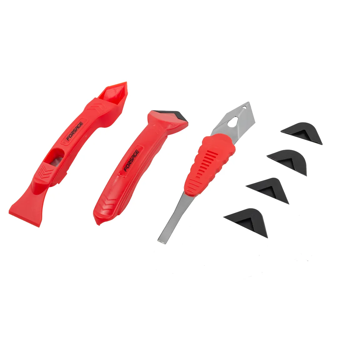 Набор пластиковых скребков с металлическим ножом для удаления герметика 3 пр. Forsage F-52631