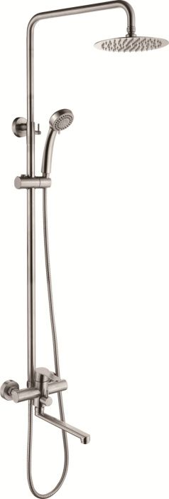 Душевая система со смесителем и тропическим душем из нержавеющей стали SUS304, сатин L72403-1 Ledeme