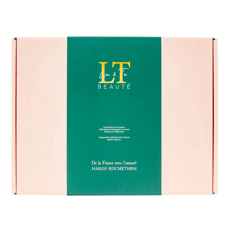 Набор, Гель для душа, крем-баттер для тела, скраб для тела+щетка для сухого массажа, подарок La and Te beaute LT-6R