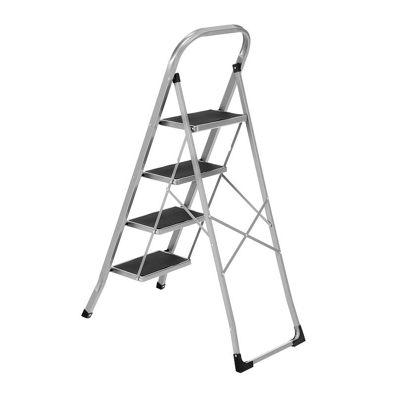 Стремянка стальная, 4 широкие ступени 20х30 см с полимерным покрытием Сибртех 97728