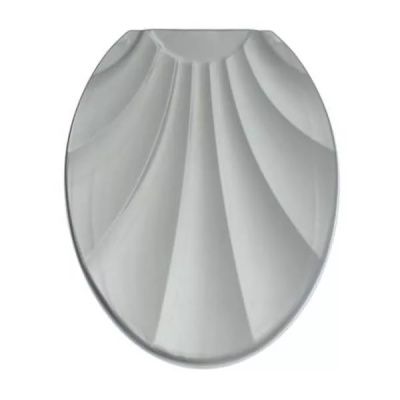Крышка унитаза "Ракушка", серебристый перламутр РУССПЛАСТ РП-812сереб