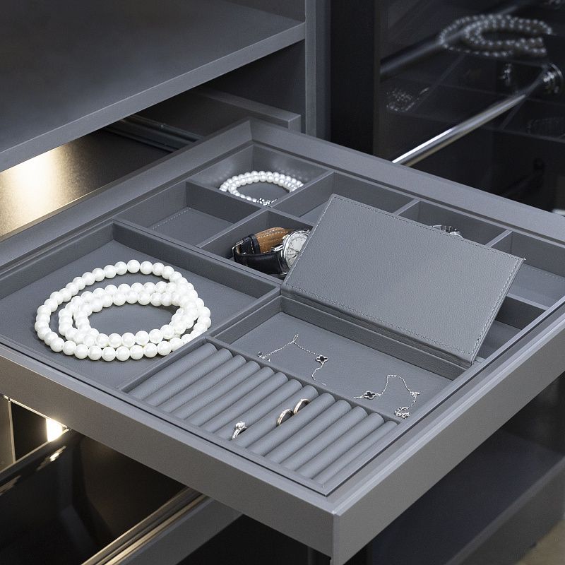 Выдвижная полка-органайзер 800 BRUNO для аксессуаров и украшений, графит PRIME by AKS 122768