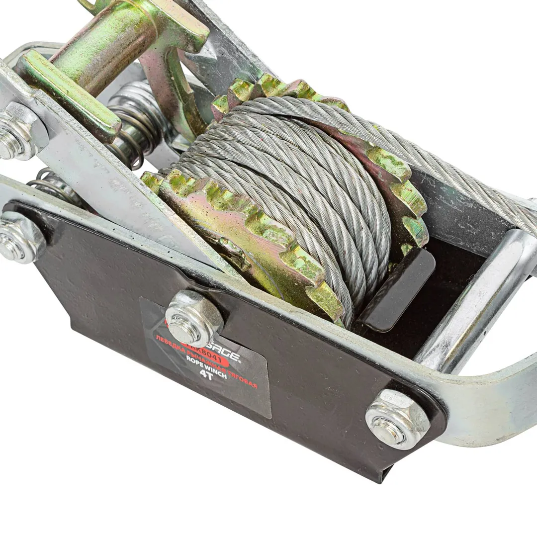 Лебедка рычажная тяговая 4 т, диаметр троса 6 мм, длина троса 1.75/3.5 м Forsage F-TRK8041