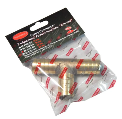 Разветвитель Т-образный, "елочка" 16 мм RockForce RF-E102-6/6