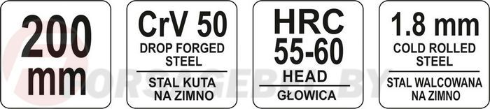 Кусачки торцевые 200 мм CrV50 HRC 55-60 Yato YT-2064