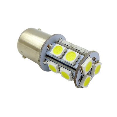 Светодиодная лампочка S022A T15/белый/(BA15S) 13SMD 5050 12V 1 contact, коробка 2 шт. AVS A07187S