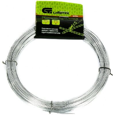 Проволока стальная 50 м, оцинкованная, термообработанная 1 мм Сибртех 84906