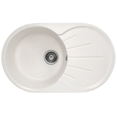 Мойка кухонная из мраморной крошки, белый, A02-18 Gerhans