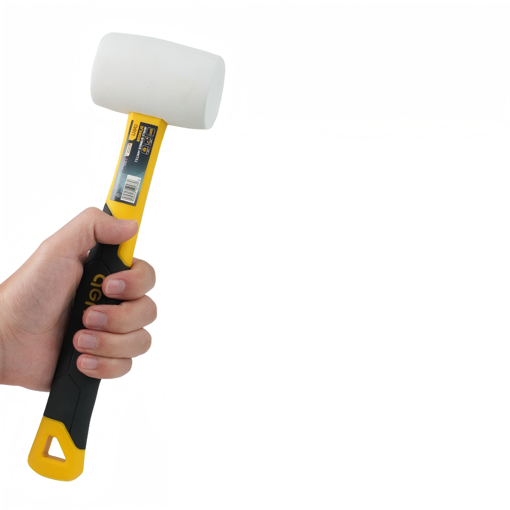 Киянка резиновая Deli YS EDL5916B, 0.45 кг, фибергласовая рукоятка, белая