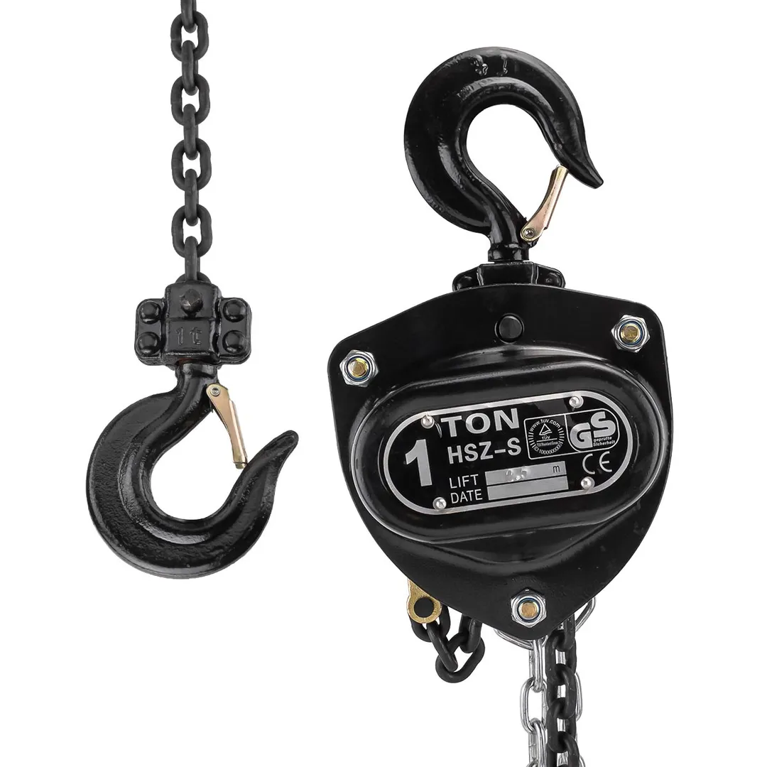 Таль механическая подвесная с лепестковым механизмом фиксации цепи натяжения 1 т. Forsage F-TRC90101A