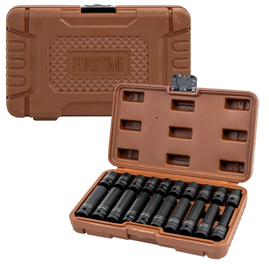 Набор головок 10-19 мм 20 пр., 1/2'' 6-гр. короткие 38 мм/глубокие 78 мм FORSTIME FT-4201-5K