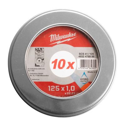Диск отрезной Milwaukee PRO+ SCS41 125x1 10шт 4932478998