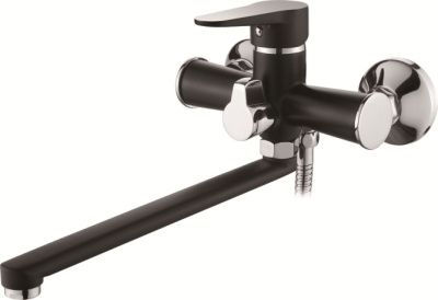 Смеситель для ванны, цинк, черный Loffrey LF82212B