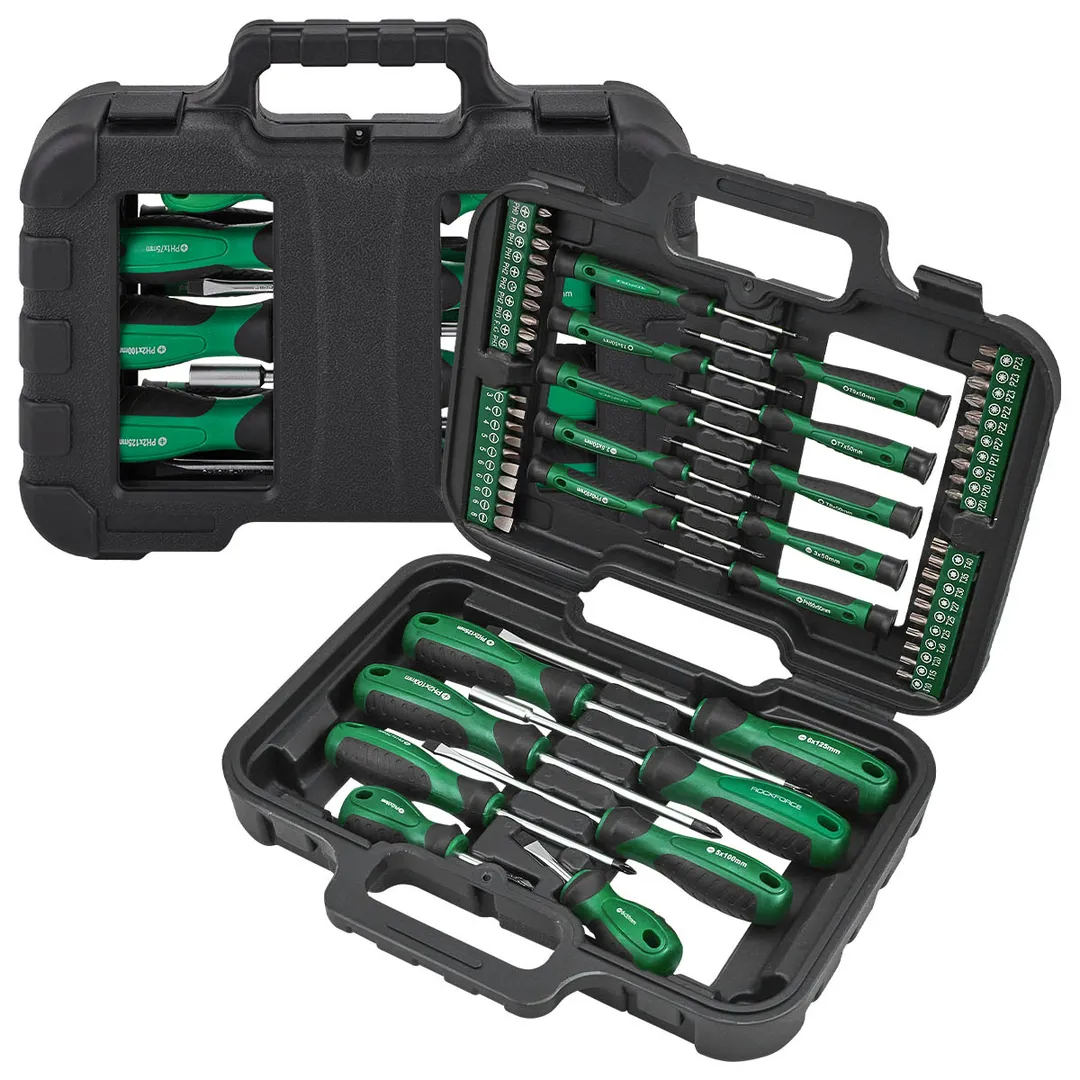 Набор отверток SL, PH, отверток для точных работ SL, PH, Torx, биты SL, PH, PZ, Torx 58 пр RockForce RF-7058C