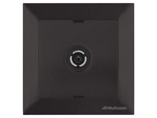 Розетка телевиз. 1-ая, скрытая, с/з, 11dB, переходная, черная, DARIA, Mutlusan 21201700184