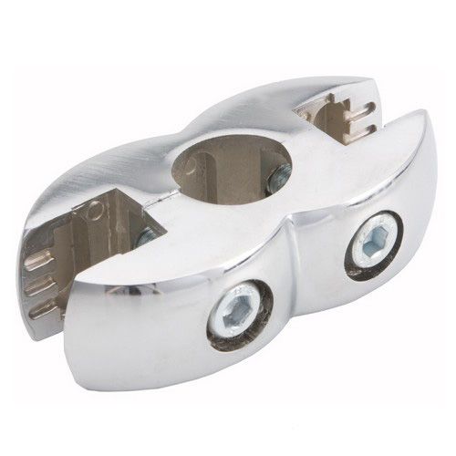 Соединитель стекло/плита к трубе d25, 551, двойной, с вкладышами, черный AKS 113433