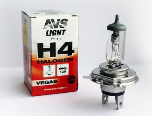 Лампа галогенная Vegas H4.12V.60/55W (1 шт.) AVS A78141S