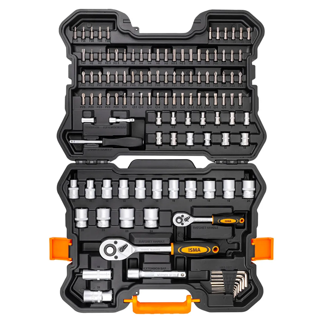 Набор инструментов 115 пр 1/4''&1/2'' 6-гр ISMA ISMA-41151-5