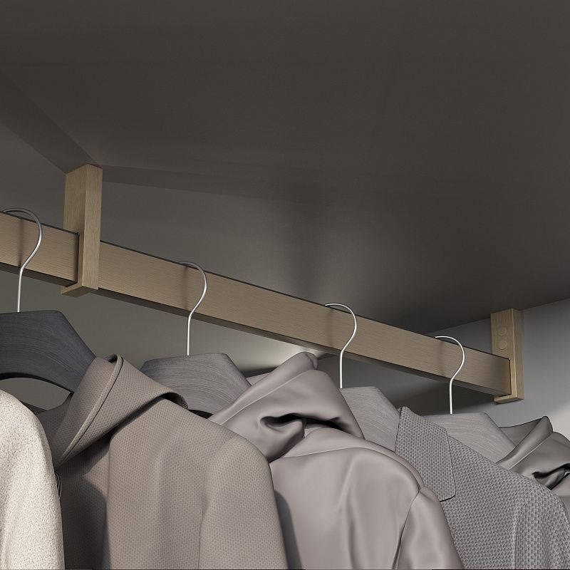 Штанга гардеробная прямоуг. FAME L-3000 с демпфером, латунь браш AKS 113674