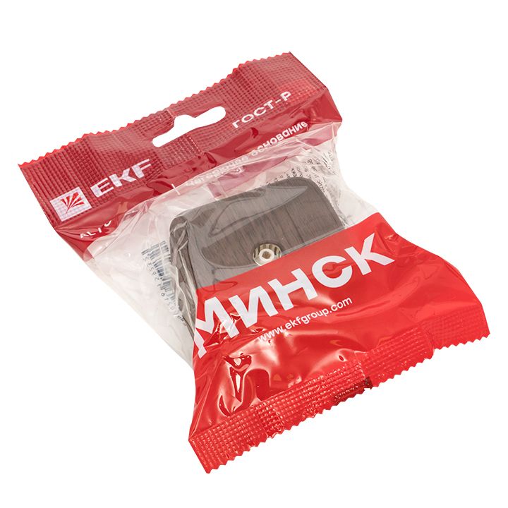 Розетка TV 1-местная ОП Минск 75Ом 5-862МГц тёмное дерево EKF EGA00-027-40