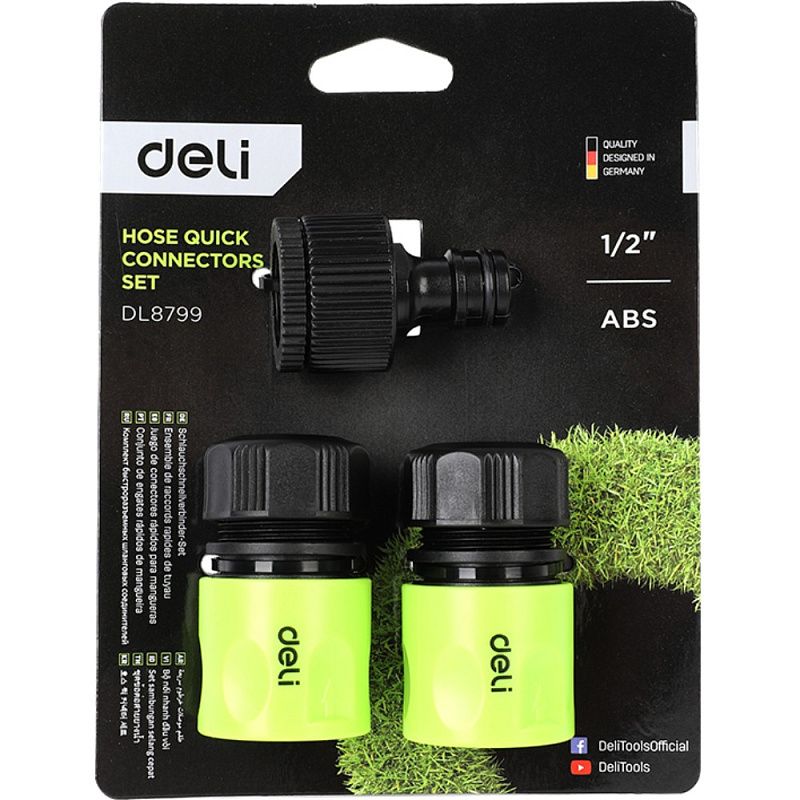 Набор соединителей-коннекторов Deli GS EDL8799, 1/2", 3 шт.