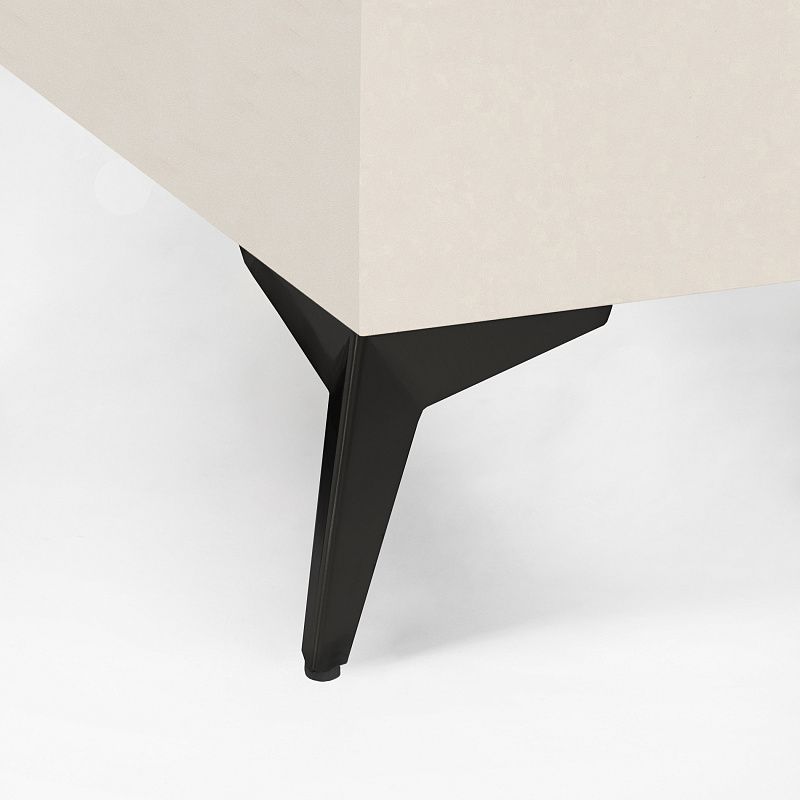 Опора мебельная мет. HELLY h150 угловая черный матовый AKS 114003