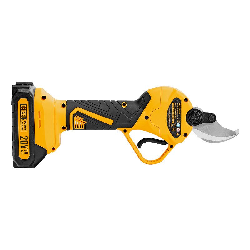 Секатор аккумуляторный, бесщет., CP-30BL, Li-Ion, 20 В, лезвия SK5 Denzel 59434