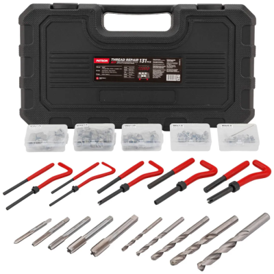 Набор приспособлений и футорок для восстановления резьбы 131 пр PATRON P-9131U1