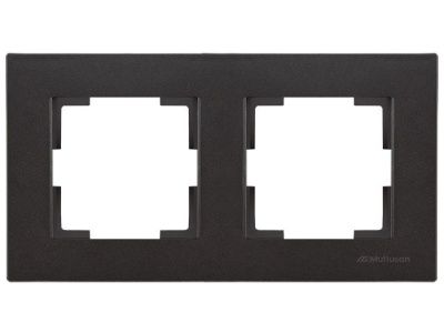 Рамка 2-ая горизонтальная черная, RITA, Mutlusan 22208001284