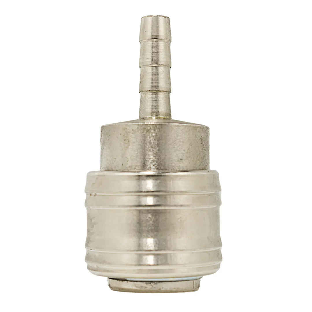 Быстроразъем пневматический с клапаном, "мама"-"елочка" 6 мм ForceKraft FK-SE1-2SH