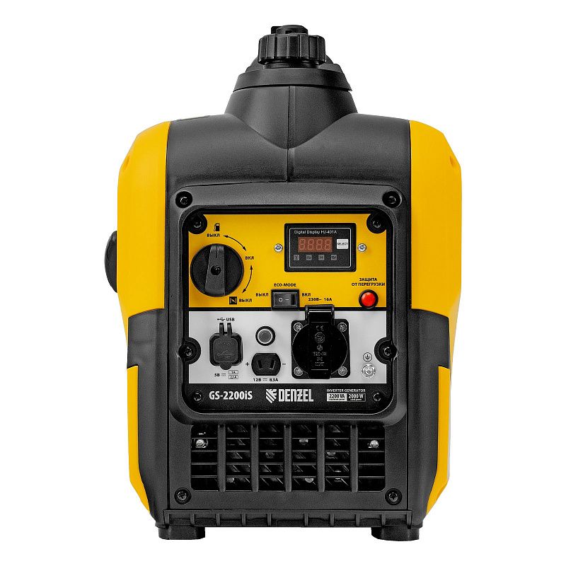 Генератор инверторный GS-2200iS, 2,2 кВт, 230 В, закрытый корпус, ручной старт DENZEL 94713